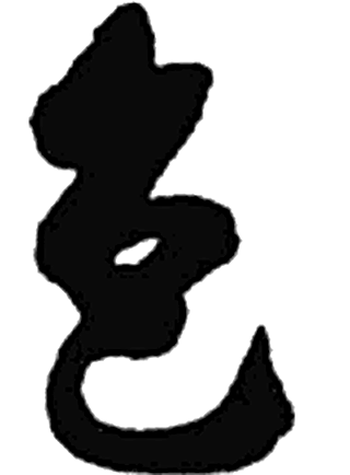 色字草书字形（隋）